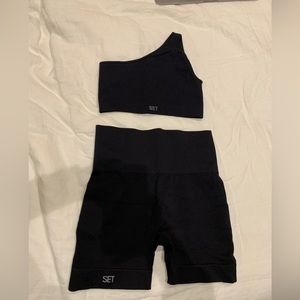 Set active black sculptflex bike short SET small onyx